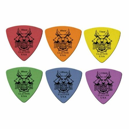 CLAYTON Duraplex Rounded Triangle Guitar Picks- 1.14 mm, 12PK DXRT114/12